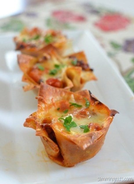 Slimming Eats Mini Lasagne Cups - vegetarian, slimming world and weight watchers friendly