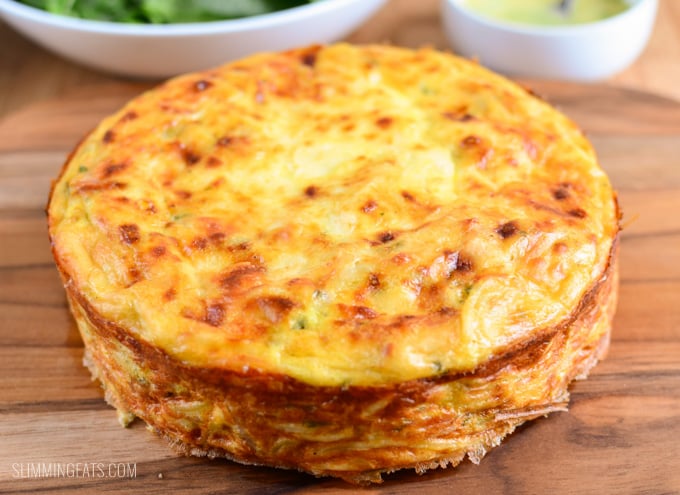 Slimming Eats Baked Carbonara Frittata - gluten free, Slimming Eats and Weight Watchers friendly