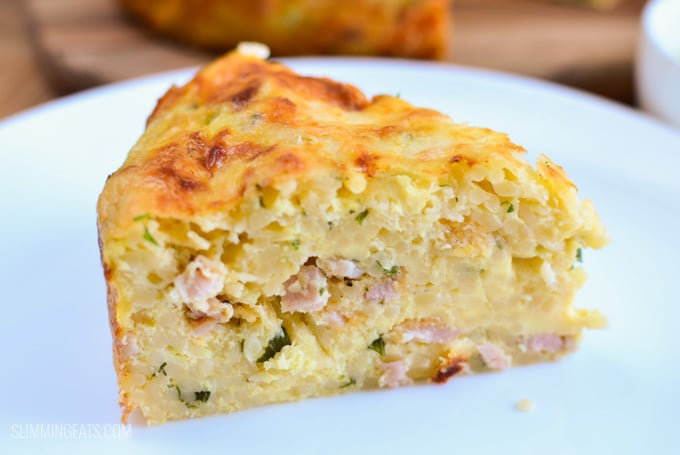 Slimming Eats Baked Carbonara Frittata - gluten free, Slimming Eats and Weight Watchers friendly