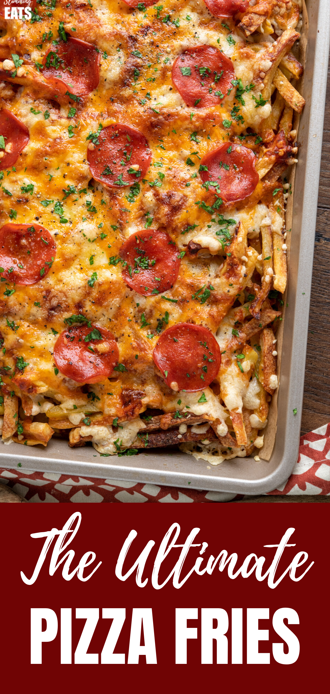 Cheesy Oven Baked Pizza Fries FEATURED PIN