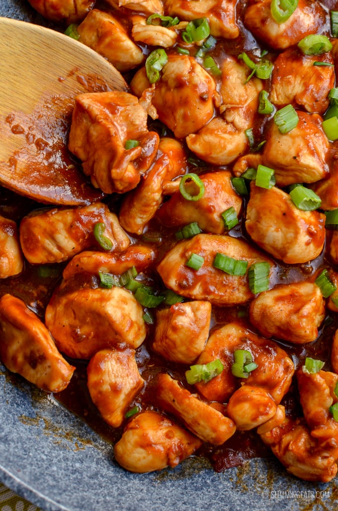 Heavenly Tender Hoisin Chicken - a quick simple dish that is ready in less than 20 minutes and can be cooked in an Actifry or on the Stove Top. Gluten Free, Dairy Free, Slimming WOrld and Weight Watchers friendly