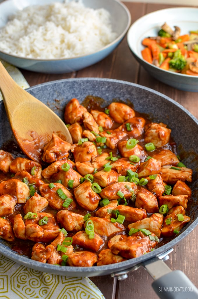 Heavenly Tender Hoisin Chicken - a quick simple dish that is ready in less than 20 minutes and can be cooked in an Actifry or on the Stove Top. Gluten Free, Dairy Free, Slimming Eats and Weight Watchers friendly