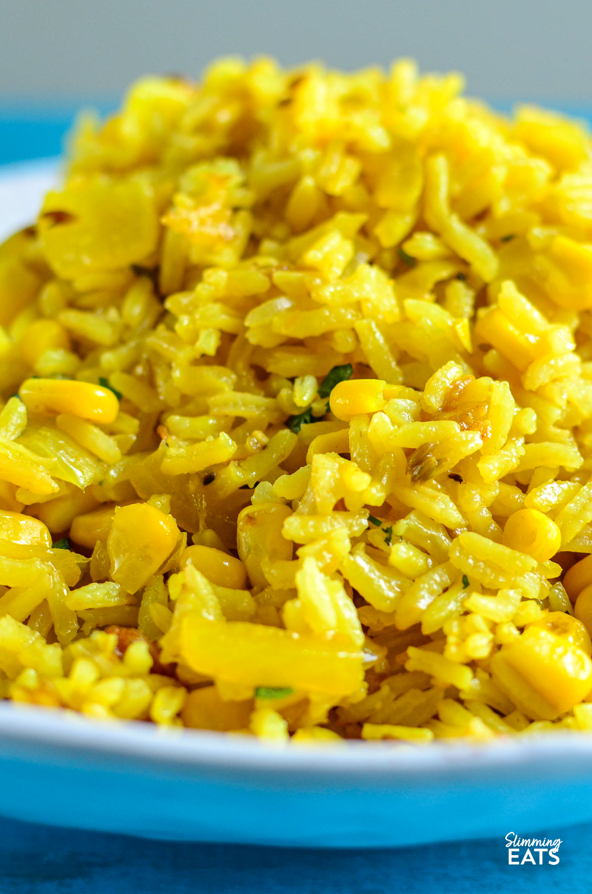 sweetcorn pilau rice in a bowl
