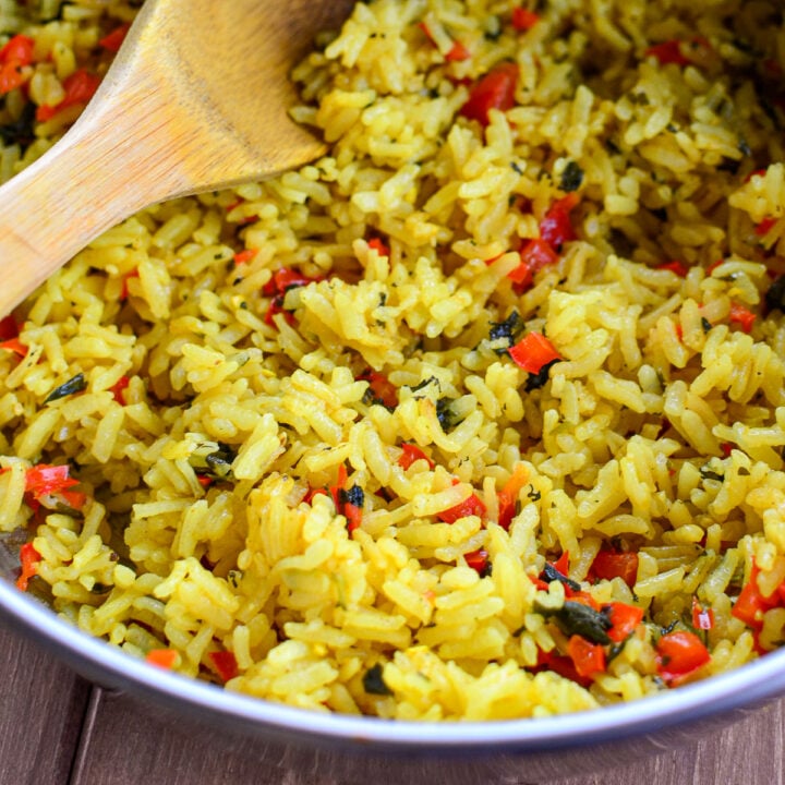 Red Pepper and Coriander Rice