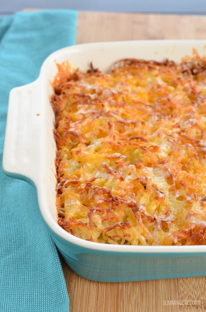 Slimming Eats Cheesy Sausage and Egg Hash Brown Casserole - gluten free, paleo,  Slimming Eats and Weight Watchers friendly