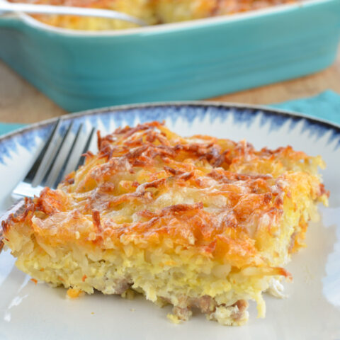 Cheesy Sausage and Egg Hash Brown Casserole