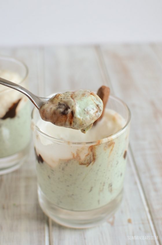 Mint Chocolate Yoghurt Parfait Slimming Eats