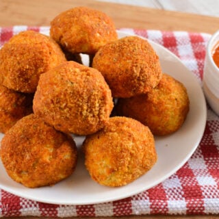 Cheddar Stuffed Cauliflower Bites