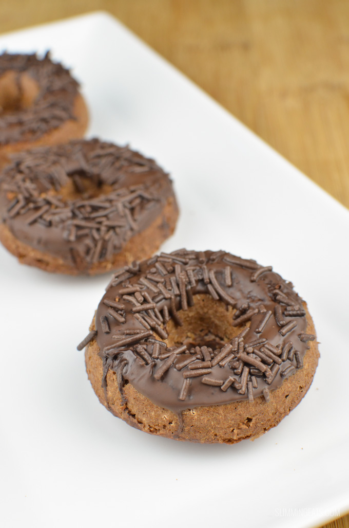 Slimming Eats Chocolate Doughnuts - gluten free, vegetarian, Slimming Eats and Weight Watchers friendly