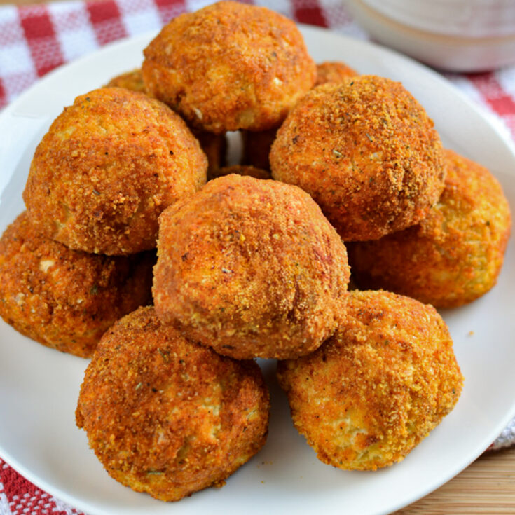 Cheddar Stuffed Cauliflower Bites
