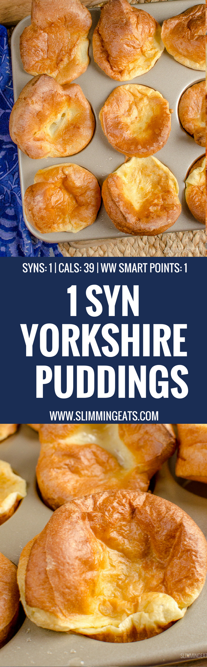 Slimming Eats 1 Syn Yorkshire Puddings - dairy free, vegetarian, Slimming World and Weight Watchers friendly