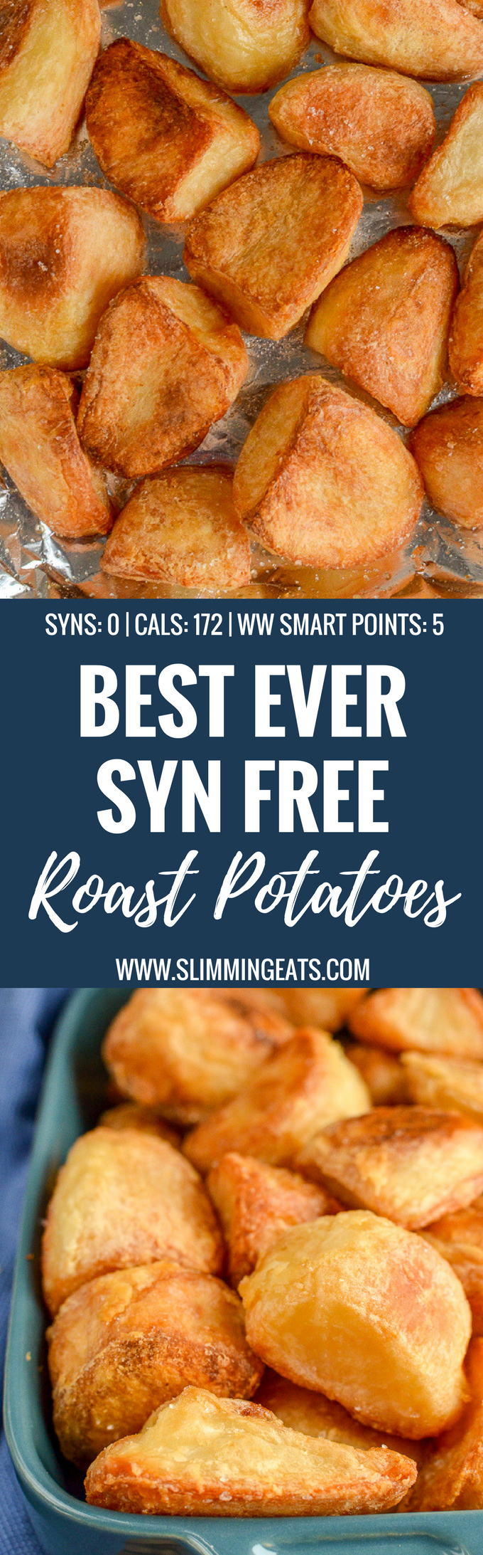 Slimming Eats Best Ever Syn Free Roast Potatoes - gluten free, dairy free, vegetarian, Slimming World or Weight Watchers friendly 