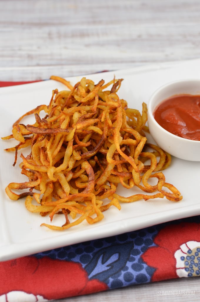 Slimming Eats Syn Free Curly Fries - gluten free, dairy free, vegetarian, Slimming World and Weight Watchers friendly