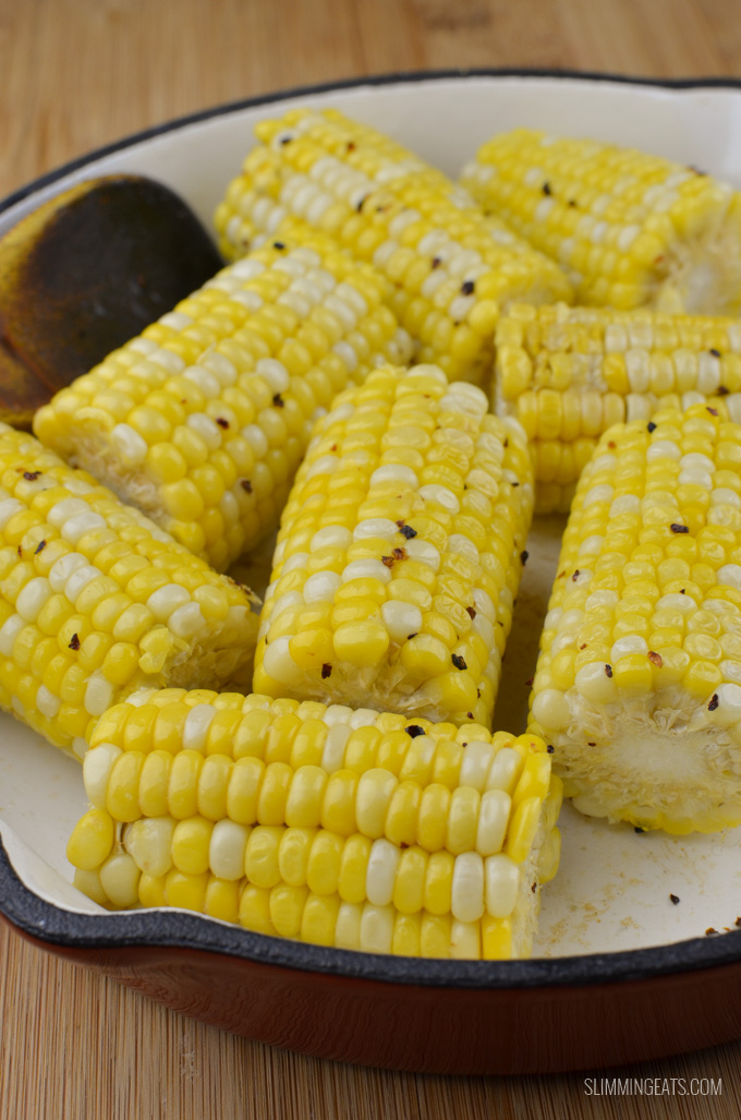 Slimming Eats Buttered Corn on the Cob - gluten free, vegetarian, Slimming World and Weight Watchers friendly