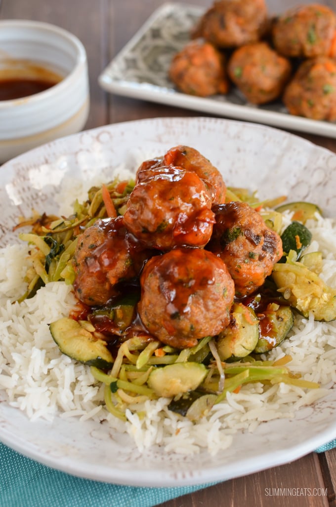 Slimming Eats Pork and Sweet Potato Meatballs - gluten free, dairy free, paleo, Whole30, Slimming Eats and Weight Watchers friendly