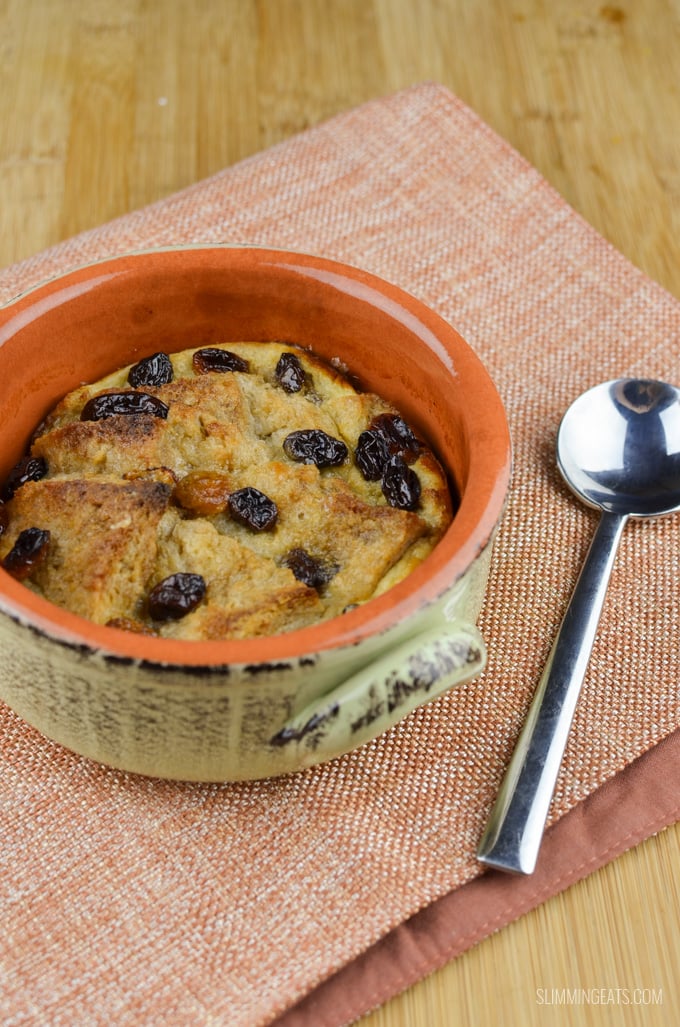 Slimming Eats Bread and Butter Pudding - vegetarian, Slimming Eats and Weight Watchers friendly