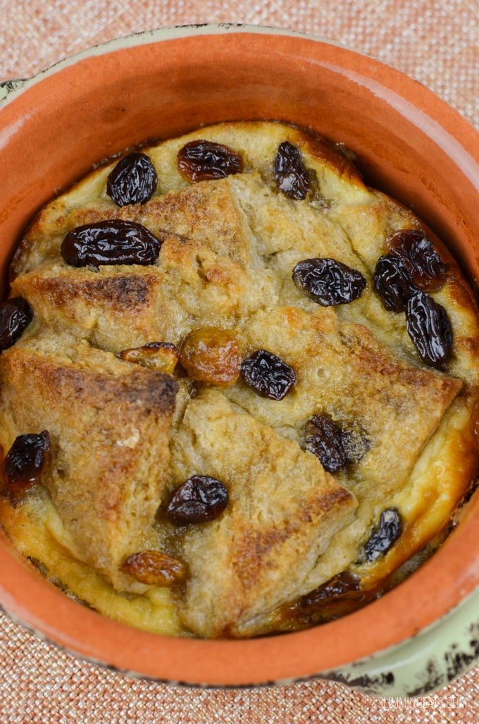 Slimming Eats Bread and Butter Pudding - vegetarian, Slimming Eats and Weight Watchers friendly