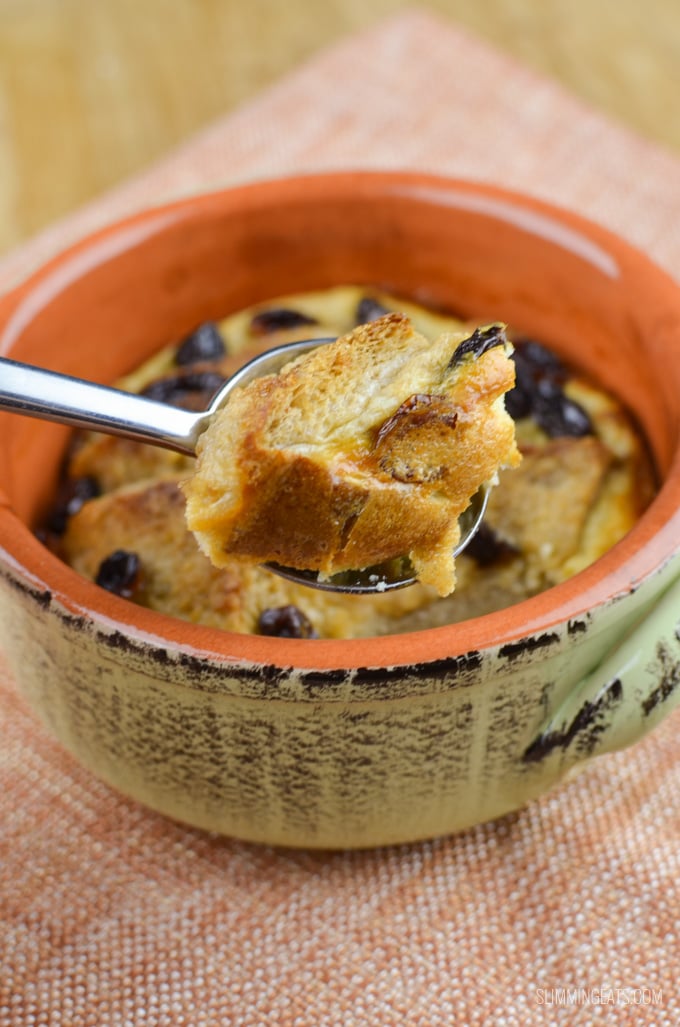 Slimming Eats Bread and Butter Pudding - vegetarian, Slimming Eats and Weight Watchers friendly