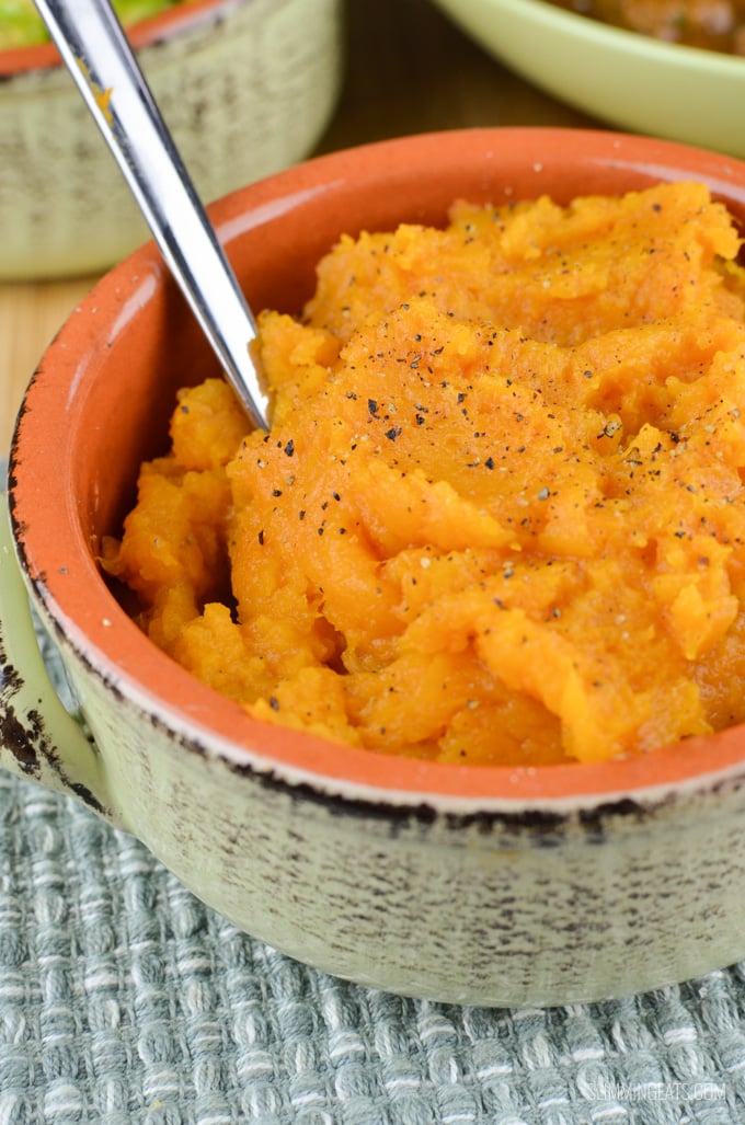 Slimming Eats Sweet Potato Mash - gluten free, dairy free, paleo, vegetarian, Whole30, Slimming Eats and Weight Watchers friendly Slimming Eats Sweet Potato Mash - gluten free, dairy free, paleo, vegetarian, Whole30, Slimming Eats and Weight Watchers friendly