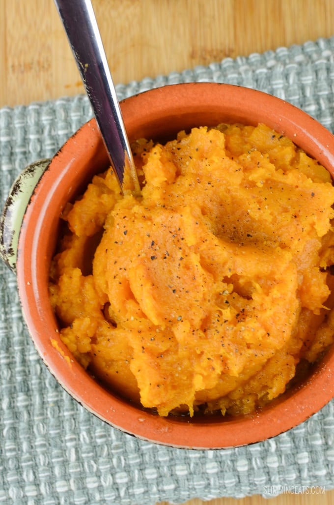 Slimming Eats Sweet Potato Mash - gluten free, dairy free, paleo, vegetarian, Whole30, Slimming Eats and Weight Watchers friendly Slimming Eats Sweet Potato Mash - gluten free, dairy free, paleo, vegetarian, Whole30, Slimming Eats and Weight Watchers friendly