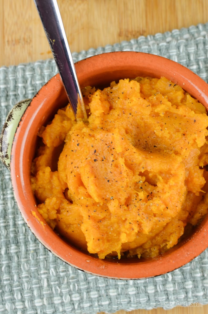 Slimming Eats Sweet Potato Mash - gluten free, dairy free, paleo, vegetarian, Whole30, Slimming Eats and Weight Watchers friendly