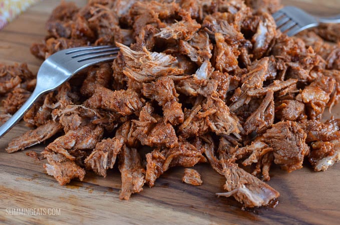 Slimming Eats Stove Top Low Syn Pulled Pork - gluten free, dairy free, paleo, Slimming World and Weight Watchers friendly