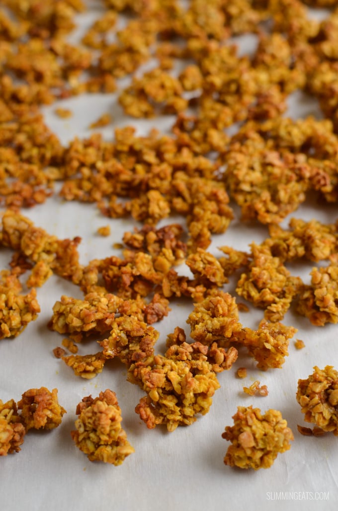 Slimming Eats Pumpkin Granola - gluten free, dairy free, vegetarian, Slimming Eats and Weight Watchers friendy