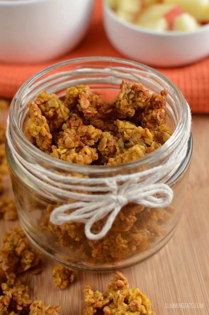 Slimming Eats Pumpkin Granola - gluten free, dairy free, vegetarian, Slimming Eats and Weight Watchers friendy