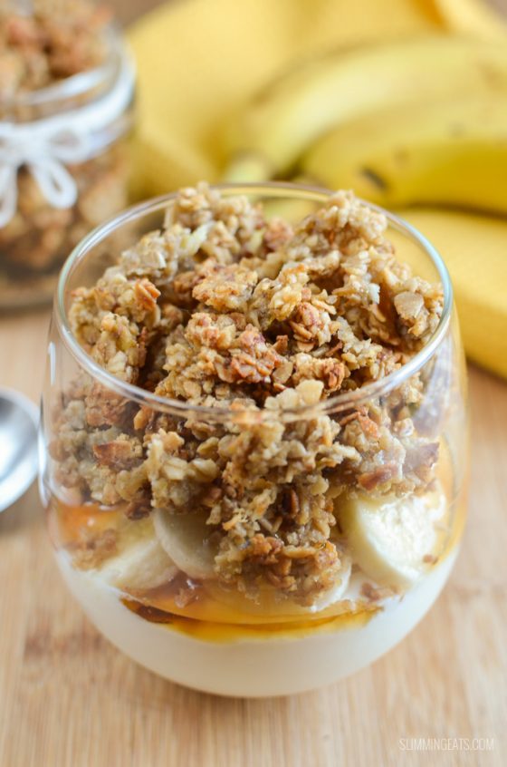 Banana Granola Yoghurt Parfait Slimming Eats