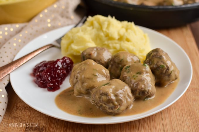 Slimming Eats Swedish Meatballs and Gravy - gluten free, Slimming Eats and Weight Watchers friendly