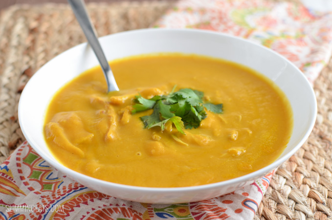 Slimming Eats Instant Pot Chicken Butternut Squash Coconut Curry Soup - gluten free, dairy free, paleo, Slimming World and Weight Watchers friendly