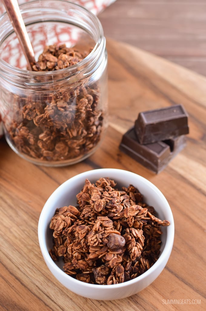 Slimming Eats Low Syn Chocolate Granola - gluten free, vegetarian, Slimming World and Weight Watchers friendly
