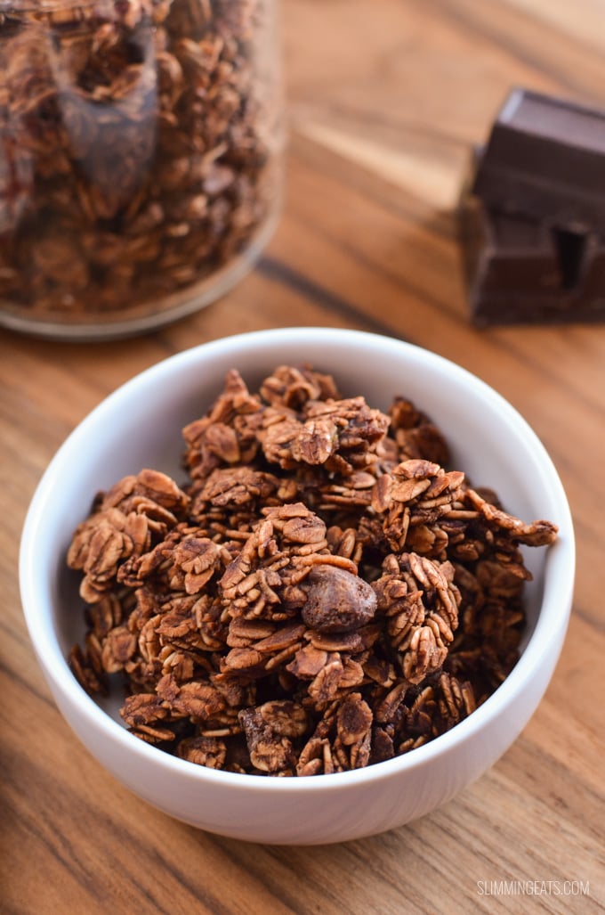 Slimming Eats Chocolate Granola - gluten free, vegetarian, Slimming Eats and Weight Watchers friendly Slimming Eats Chocolate Granola - gluten free, vegetarian, Slimming Eats and Weight Watchers friendly