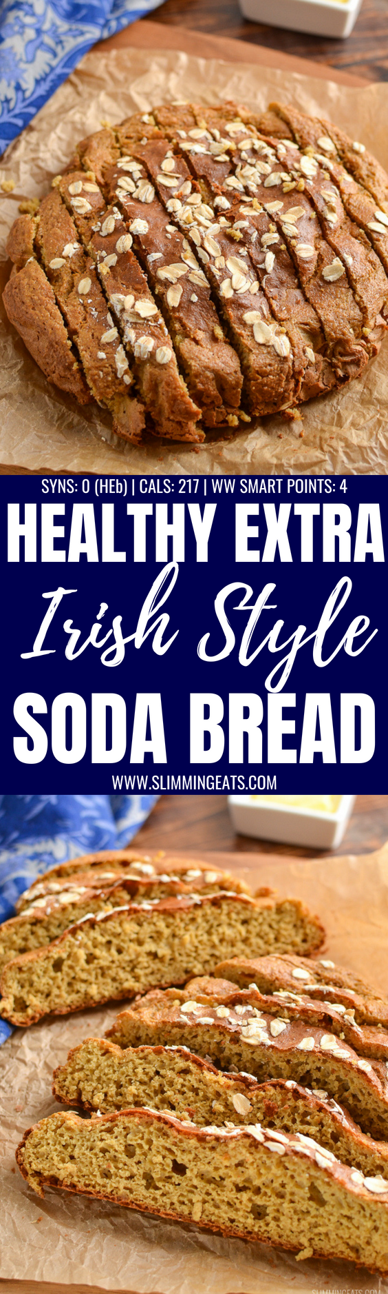 Healthy Extra Gluten Free Soda Bread - the perfect side for all your favourite soups, stews and casseroles.| gluten free, vegetarian, Slimming World and Weight Watchers friendly