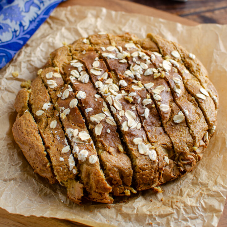 fresh out of the oven gluten free Irish style soda bread sliced