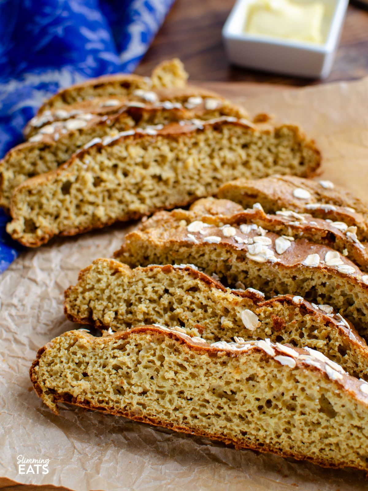 sliced fresh out of the oven gluten free Irish style soda bread