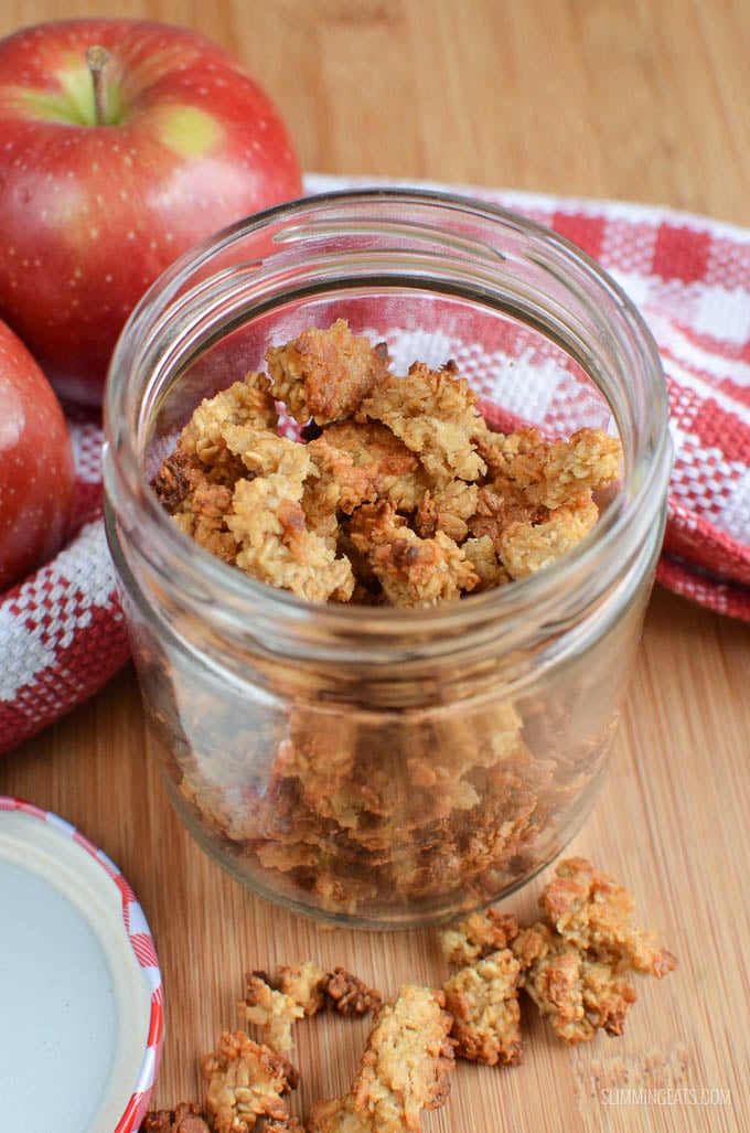 Slimming Eats Low Calorie Easy Healthy Apple Granola - gluten free, dairy free, vegetarian, Slimming Eats and Weight Watchers friendly