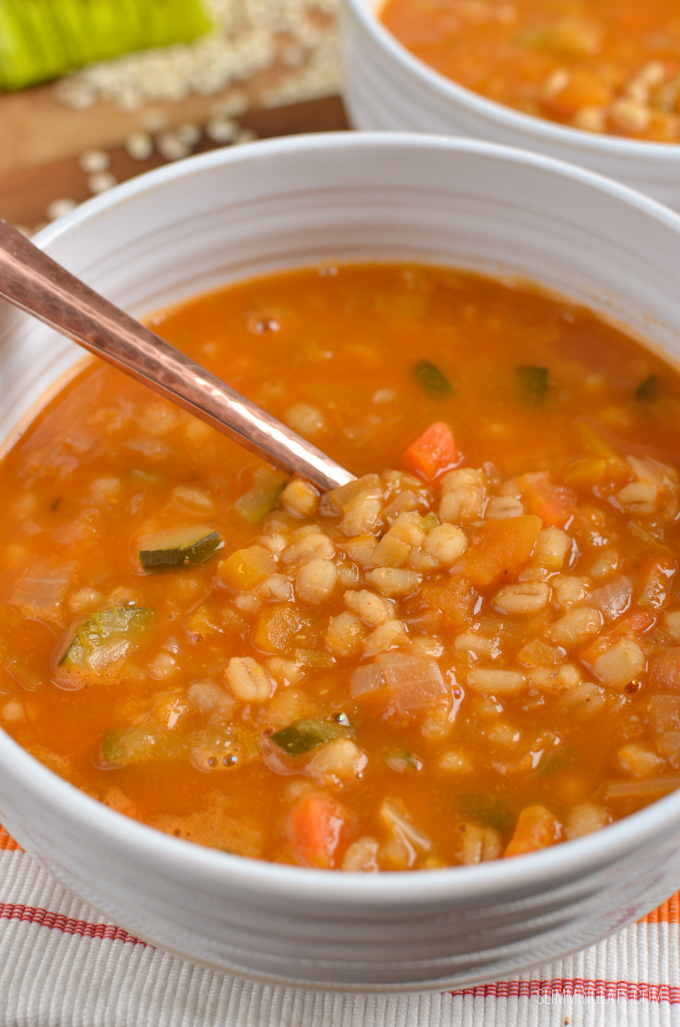 Vegetable And Pearl Barley Soup Stove Top Instant Pot Slimming Eats