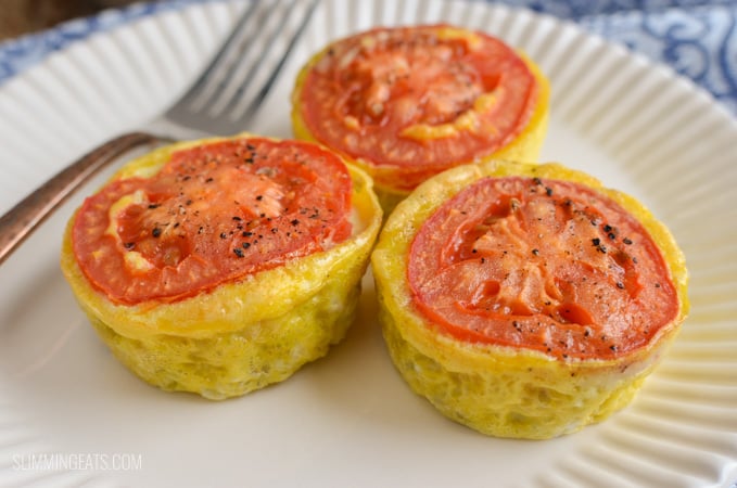 Slimming Eats Make-Ahead Bacon Egg Potato Breakfast Bites - gluten free, dairy free, vegetarian, paleo, Slimming Eats and Weight Watchers friendly