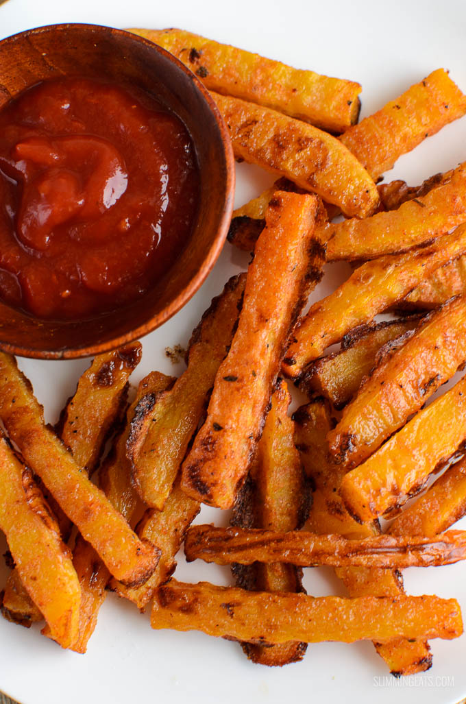Slimming Eats Butternut Squash Fries - gluten free, dairy free, vegetarian, paleo, Whole30, Slimming Eats and Weight Watchers friendly