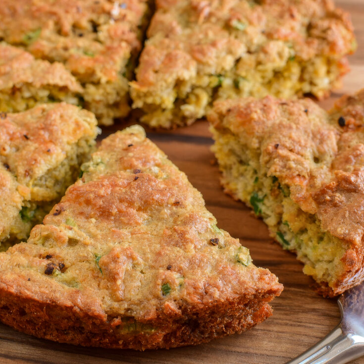 Gluten Free Cheddar Cheese Spring Onion Bread
