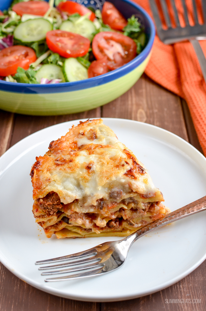 The Ultimate Low Syn Lasagne Pie - a firm family favourite that can be cooked in the Instant Pot or an oven.  | Slimming World and Weight Watchers friendly