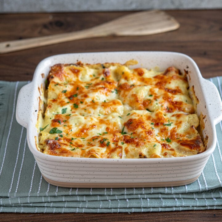 Roasted Cauliflower Cheese Lasagne