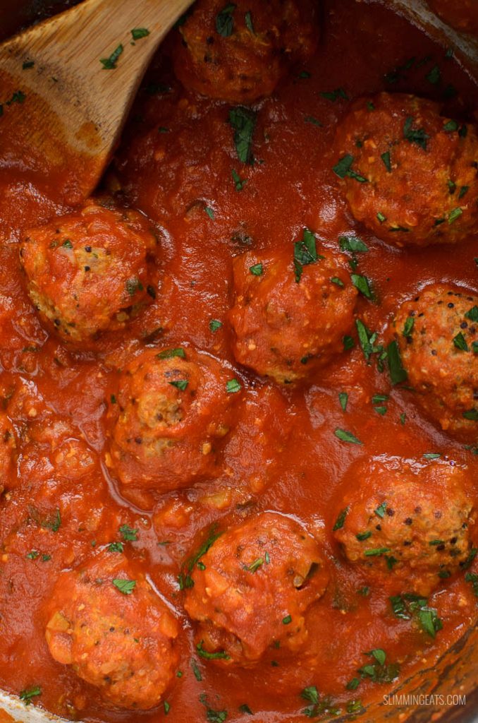 Chicken Quinoa Meatballs in a Veggie Sauce Slimming World