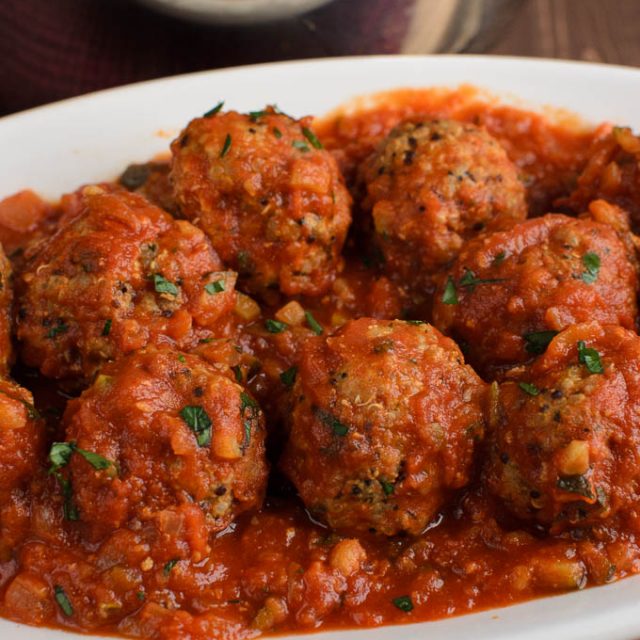 Chicken Quinoa Meatballs in a Veggie Sauce Slimming World