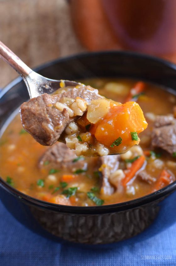 Beef Vegetable Barley Soup Slimming Eats