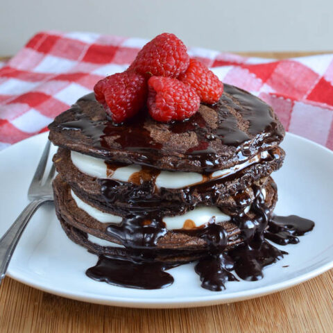 Best Ever Oat Chocolate Pancakes