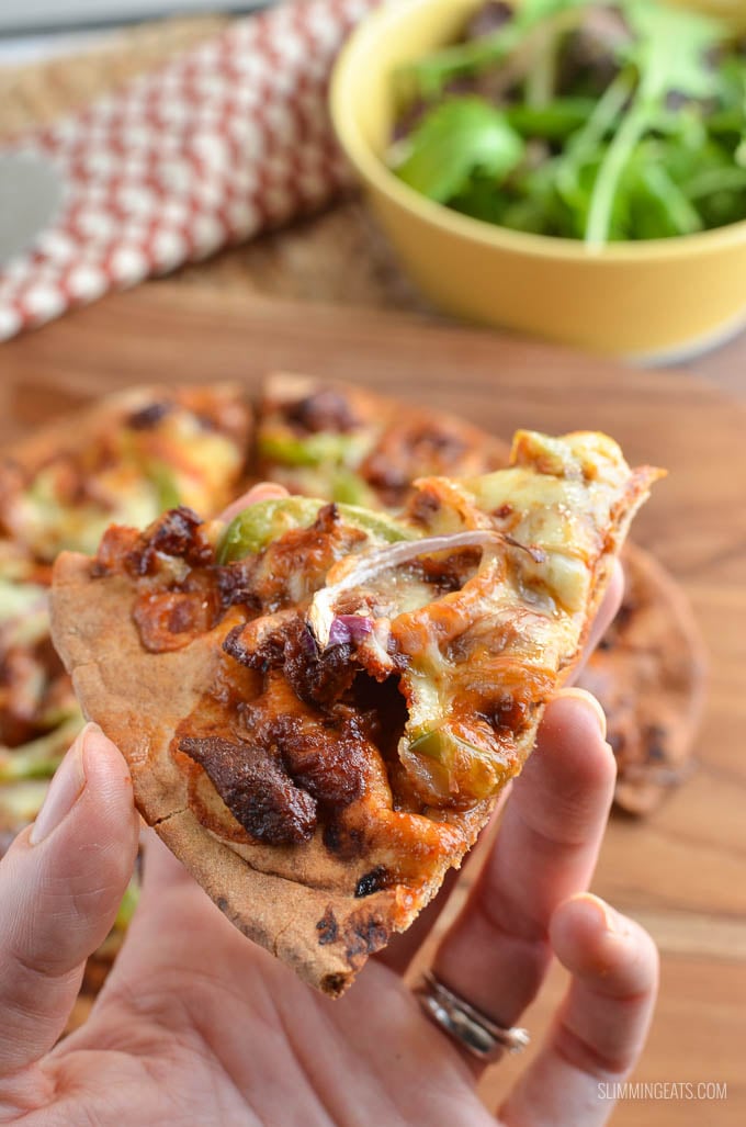 Slimming Eats Pulled Pork Pizza - Gluten Free, Slimming Eats and Weight Watchers friendly