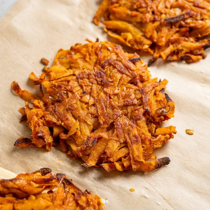 Oven Baked Sweet Potato Hash Browns