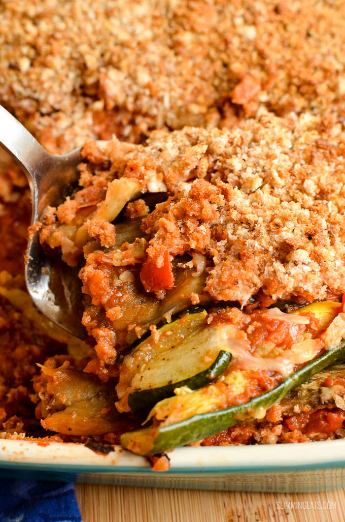 Slimming Eats Roasted Vegetable Gratin - vegetarian, Slimming Eats and Weight Watchers friendly